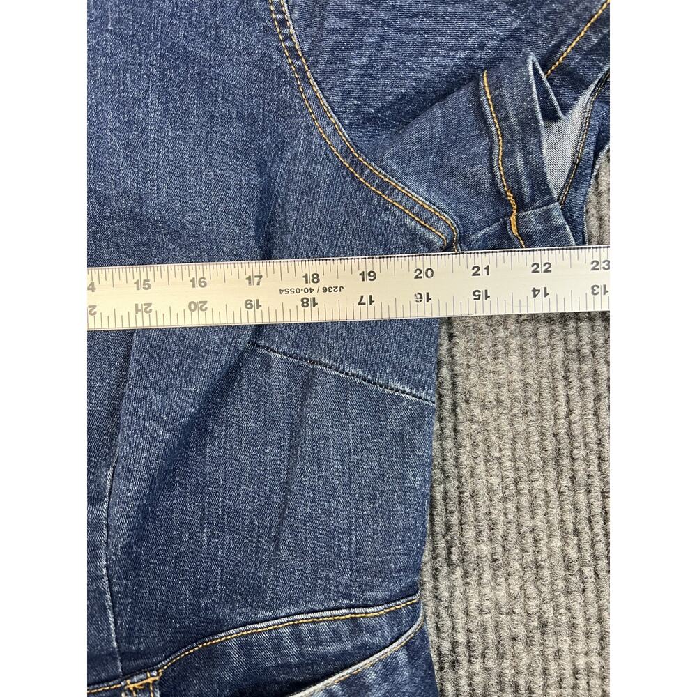 Ava & Viv Denim Jumpsuit Womens Plus 18 Blue Flare Leg Boho Hippie Western - Picture 6 of 10